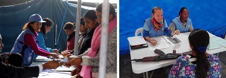 Former combatants in Nepal and Colombia