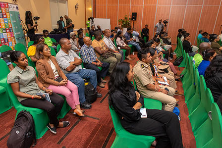 On day 2 attendees during the reflection on day one at the closing event in Paramaribo