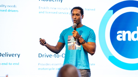 a person delivering a speech