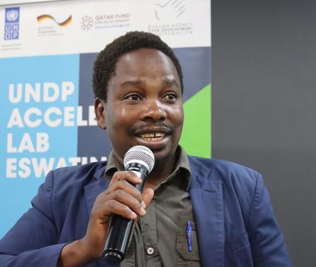 a man wearing a microphone