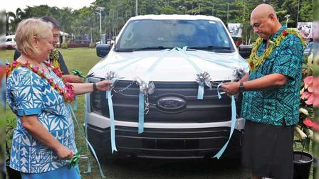 Green transformation of transport sector in Samoa receives major boost with mass donation of 76 EVs from UNDP to the Government of Samoa 