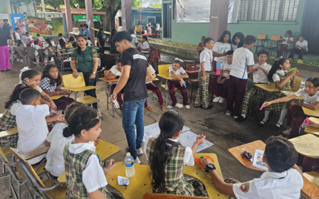 Niños y niñas de Choluteca participantes en actividades de sensibilización sobre el uso y portación de armas de fuego
