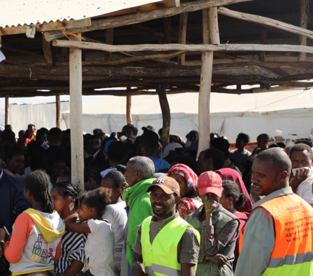 a group of IDPs in Ethiopia