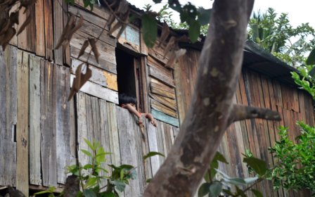 Fotografía de vivienda de familia hondureña