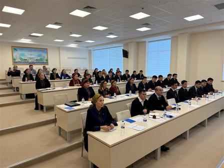 a group of people in a room