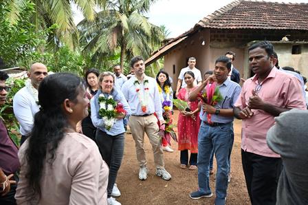 Site visit to community households supported by the project