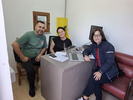 Ornela and Lulzim during the consultations with the project’s business consultant, Alketa Skendaj