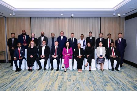 Formal group photo of participants at the Inaugural “Leadership and Governance in this Era of Digital Technologies” executive programme.