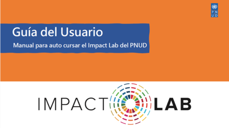User Guide: Impact Lab PNUD cover with a colorful circular logo.