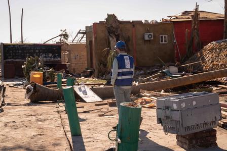 Team UNDP on location in Parottee, a seaside village damaged by Hurricane Melissa