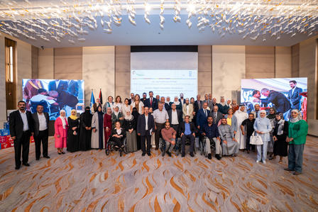 Participants, including persons with disabilities, parliamentarians and representatives of national institutions, attend the opening of a Southern Region consultation on inclusive local administration in Aqaba.