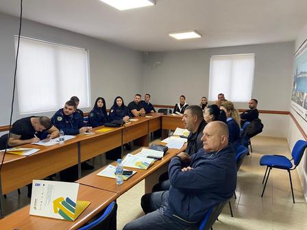 Photos of the training countering FAE smuggling tailored to frontline staff.