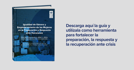 Blue-toned book cover on left; right shows a Spanish download prompt for the guide.