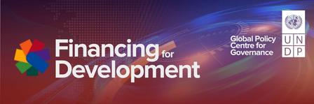 Banner graphic reading Financing for Development with colorful logo left and UNDP on right.