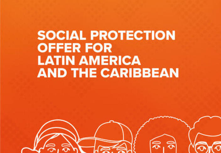 Orange gradient poster with white outline drawings of diverse people and UNDP logo.