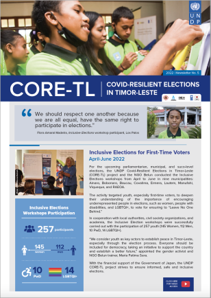 UNDP-TL CORE Project Newsletter 5