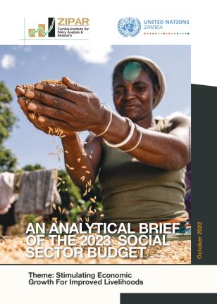 The Cover Page of the Analytical Brief of the 2023 Social Sector Budget