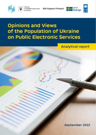 A cover of the report on e-services usage in 2022