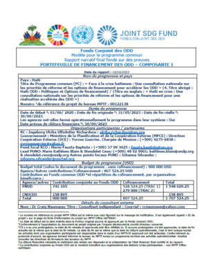 Formal document header with circular international logos and dense body text.
