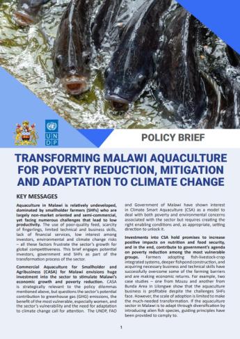 Transforming Malawi Aquaculture Policy Brief