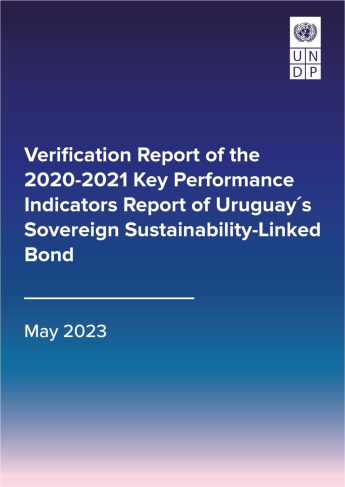 Tapa del Reporte Reporte de Verificación del Informe de Indicadores 2020 y 2021 para el Bono Indexado a Indicadores de Cambio Climático de Uruguay - ENG