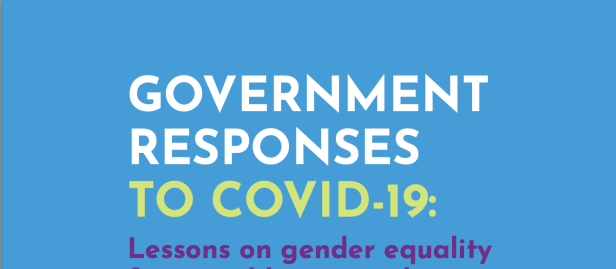 Government responses to COVID-19: Lessons on gender equality for a world in turmoil cover image