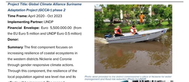 Project Brief Environment & Natural Resources Management Programme UNDP Suriname