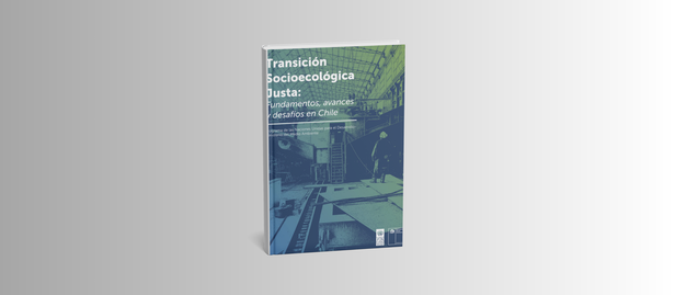 Book with a blue and green cover titled "Transformaciones Tecnológicas y Sociales."