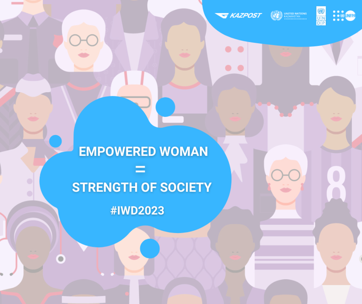 Empowered woman - strength of society.' Campaign to combat gender