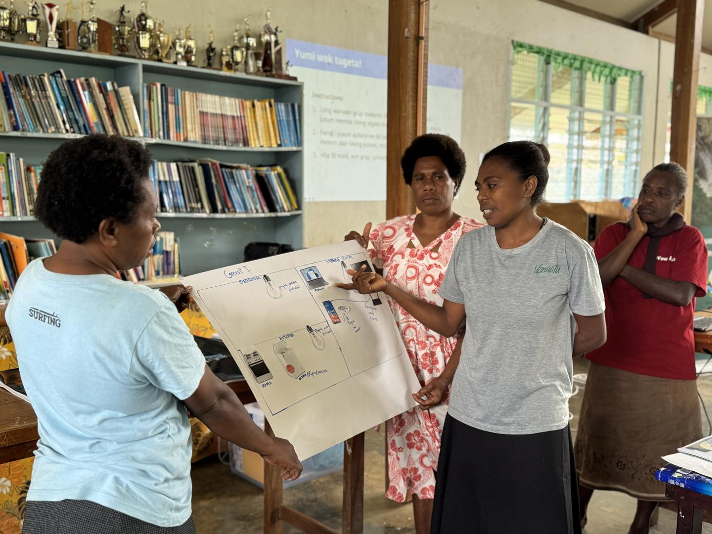 Practical exercise presentation at the Green Skills Training
